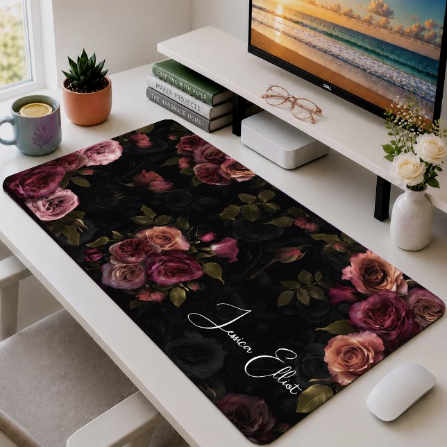 Art floral dramatique rose Bourgogne (Créateur téléchargé)