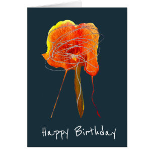 Art floral moderne gribouillis abstrait