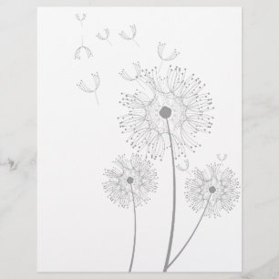 Art floral moderne pissenlit pur