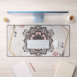 Art floral Rangoli, rose et gris harmonie apaisant