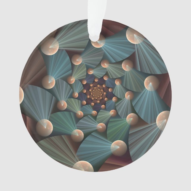 Art Fractal Abstrait Avec Profondeur Bleu Brown Ar (devant)