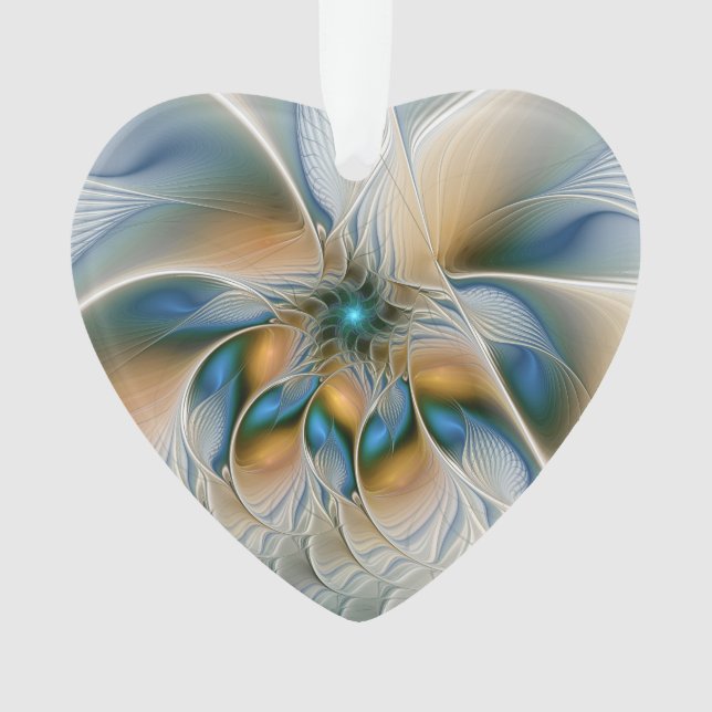 Art fractal abstrait et fantaisiste avec du bleu (devant)