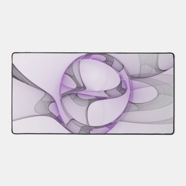 Art fractal abstrait moderne lavande gris (Recto)