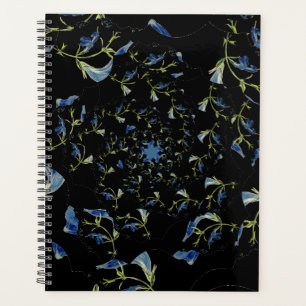 Art fractal bleu et noir Sage