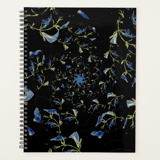 Art fractal bleu et noir Sage (Devant)