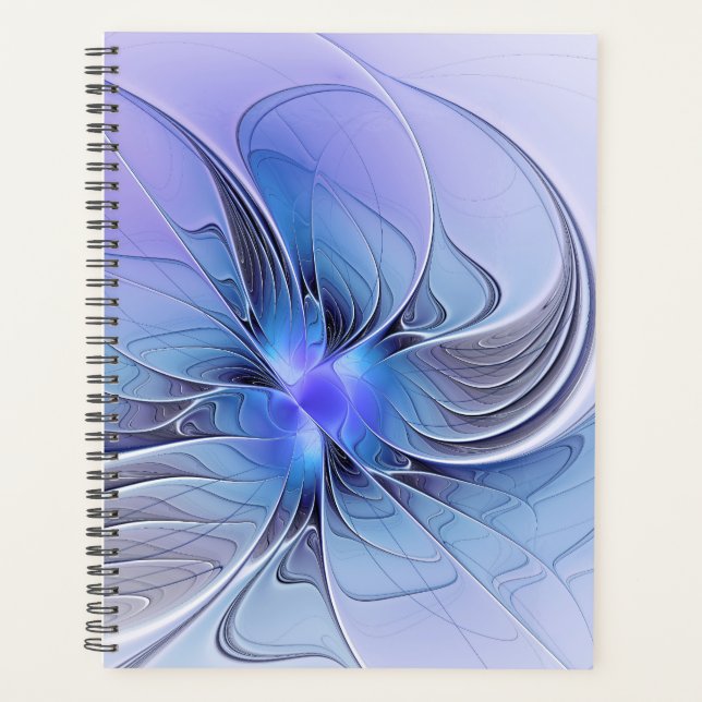 Art fractal moderne abstrait bleu lavande (Devant)