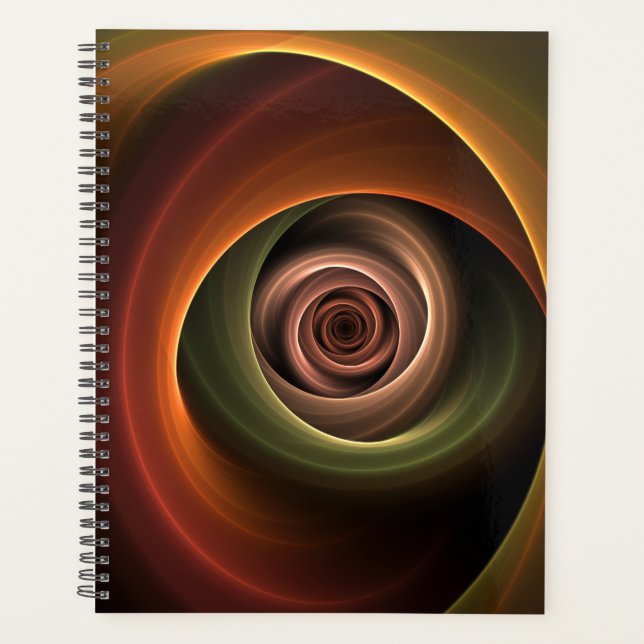 Art fractal moderne couleurs chaudes abstrait en s (Devant)