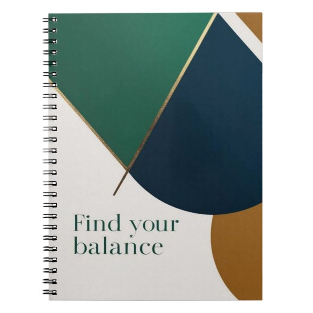 Art géométrique Abstrait carnet moderne spirale (Devant)