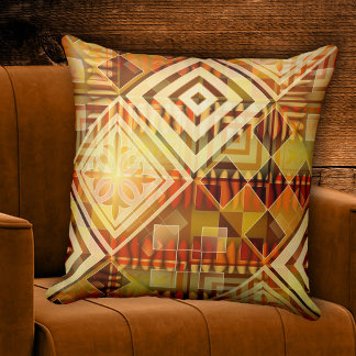 Art géométrique Abstrait élégant Coussin d'automne