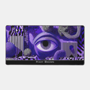 Art Géométrique Abstrait Moderne Noir Blanc Violet