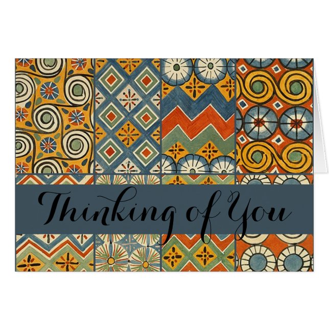 Art Géométrique Coloré Antique Égyptien Graphique (Devant horizontal)