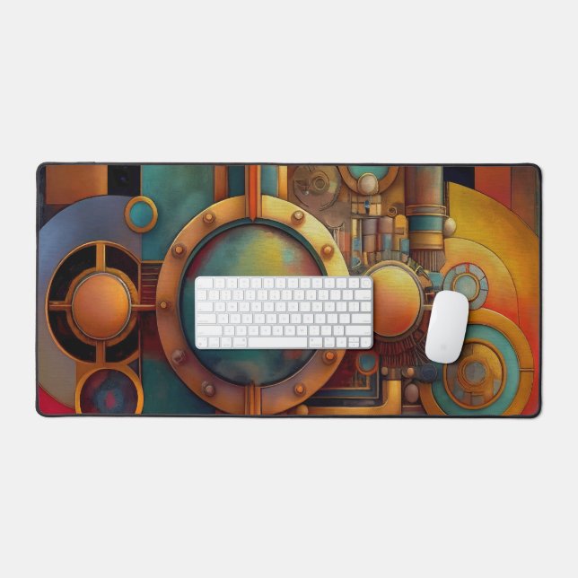 Art géométrique industriel Steampunk (Clavier et souris)