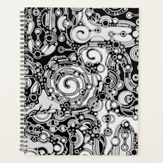 Art géométrique noir et blanc 3 (Devant)