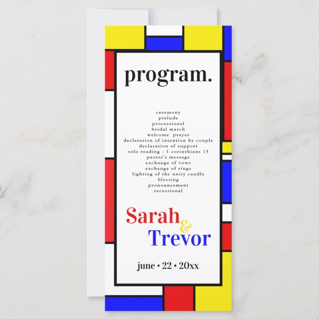 Art géométrique rétro inspiré par Mondrian audacie (Devant)