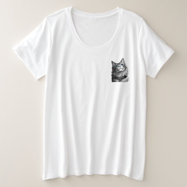 Art gothique mystique aux yeux bleus de chat sorci (Design devant)