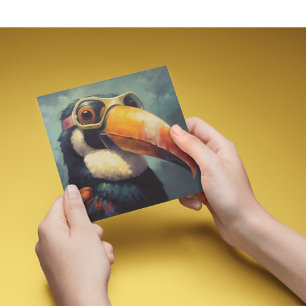 Art graphique du pilote de Toucan Aviateur vintage