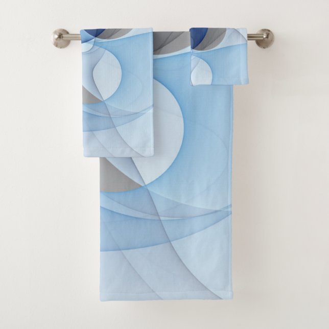 Art graphique fractal abstrait bleu gris moderne (En situation)