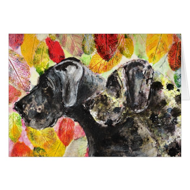 Art Great Dane d'automne (Devant horizontal)