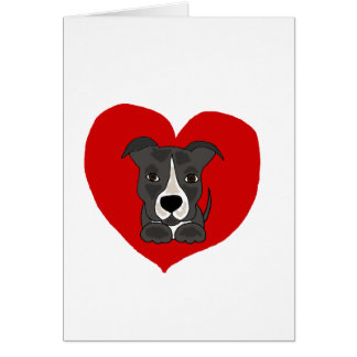 Art gris drôle d'amour de chiot de Pitbull
