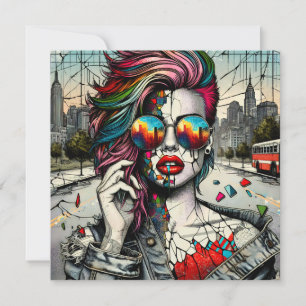 Art Grunge Femme Abstraite Fracturée