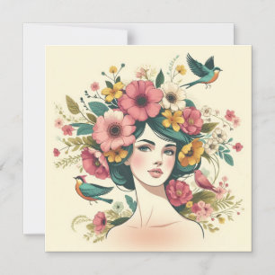 Art Imprimer Magnet Card Oiseaux Chanter En Été