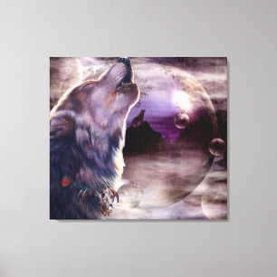 Art incroyable de toile de mur de chanson de loup