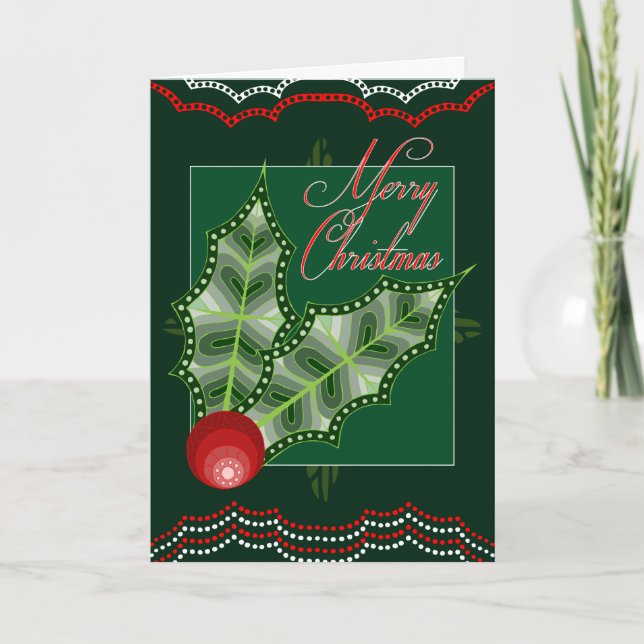 Art indigène véritable de carte de Noël (Devant)