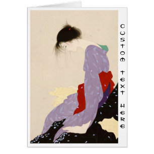 Art japonais de femme de lettre d'amour de