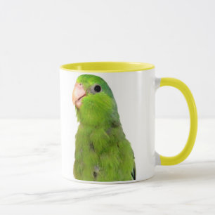 Art jaune de tasse de tasse de Parrotlet de vert