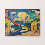 Art | Kandinsky Jigsaw Puzzle<br><div class="desc">La célèbre et belle peinture de Vassily Kandinsky (1908, Murnau, Dorfstrassedelight) ravit et inspire dans ce superbe puzzle! Le plus grand buster d'ennui et votre propre oeuvre d'art !</div>