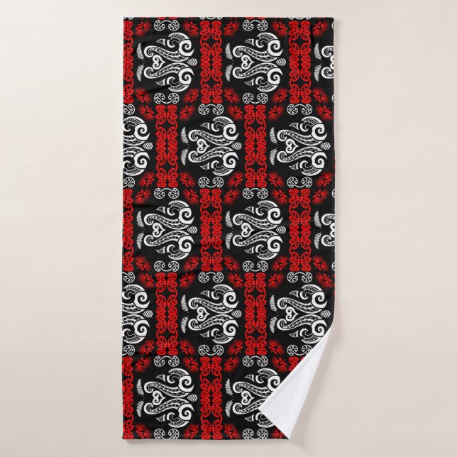 Art maori néo-zélandais (Serviette de bain)