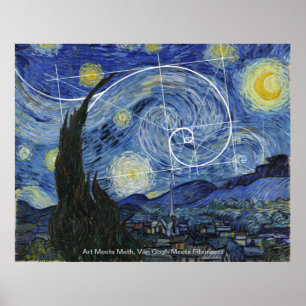  Art Meets Math, Van Gogh Meets Fibonacci Poster