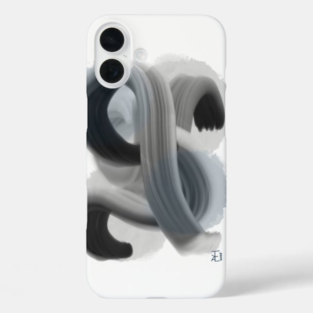 Art minimaliste Abstrait iPhone 16 Plus coque (Verso)