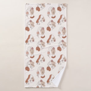 Art minimaliste Abstrait Line Femmes Visages Motif