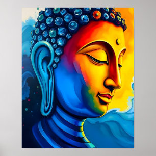 Art moderne Abstrait   Tableau Portrait de Bouddha