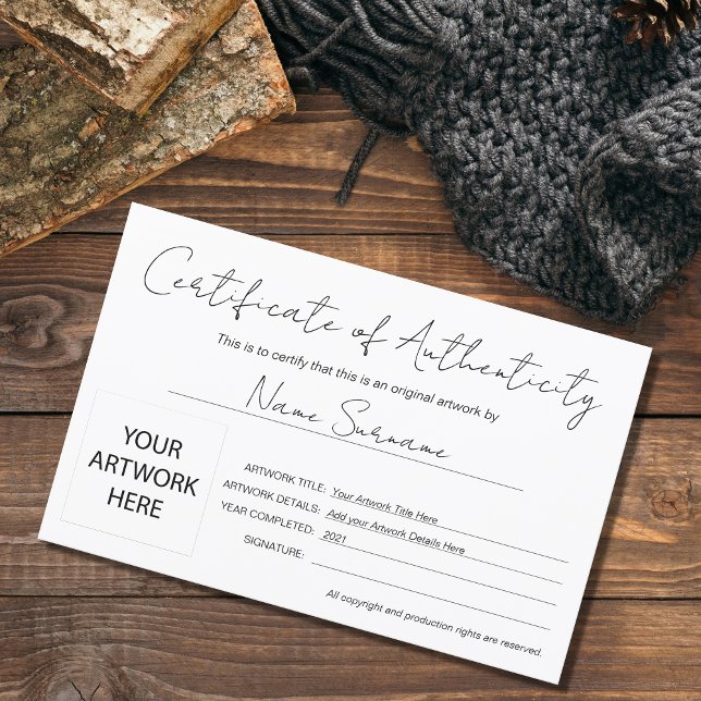 Art moderne Certificat d'authenticité par (Créateur téléchargé)