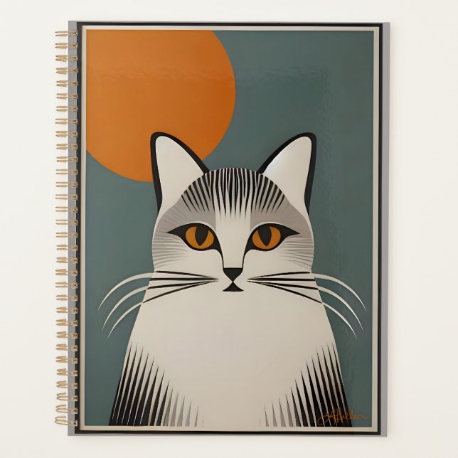 Art Moderne du Milieu du Siècle Le Chat Gris (Devant)