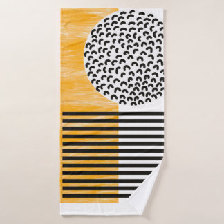 Art moderne du milieu du siècle orange et noir 