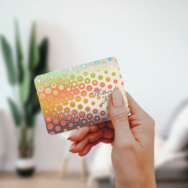 Art moderne floral design Merci carte de note (Créateur téléchargé)