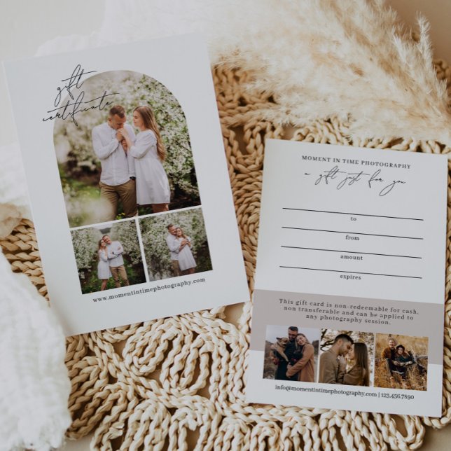 Art moderne photo certificat cadeau photo (Créateur téléchargé)