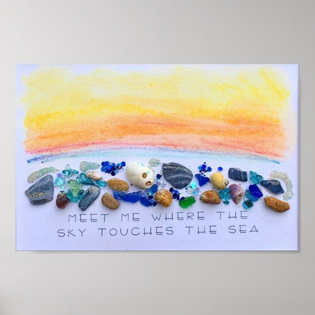 Art moderne poster imprimer plage art original (Devant)
