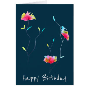 Art moderne simple inspiré du Japon avec fleur ros