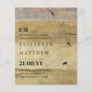 Art moderne Typographie rustique Mariage Invite