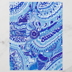 Art motif de style Royal Blue et White Ming