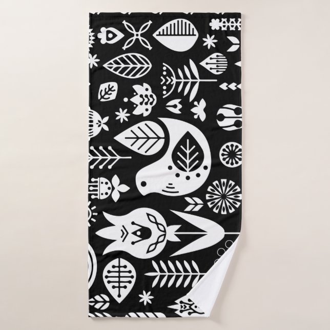 Art Motif nordique scandinave (Serviette de bain)