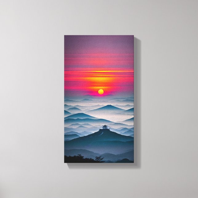 Art Mur en toile de soleil japonais (Recto)