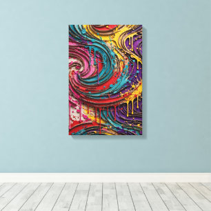 Art mural 3D en spirale - Carton ondulé coloré