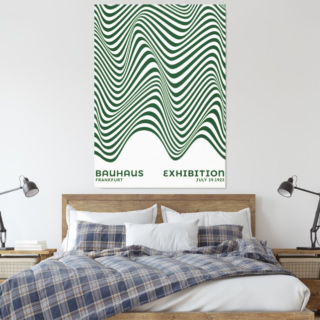 Art mural abstrait Bauhaus, pour décoration intéri (Insitu(Chambre))
