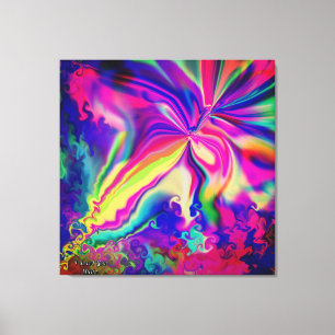 Art mural abstrait coloré unique en marbre liquéfi