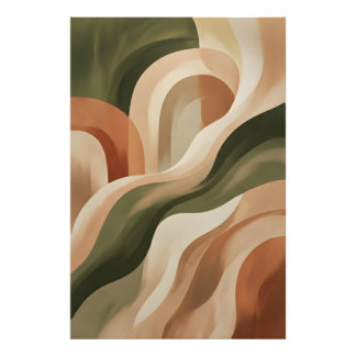 Art mural abstrait en terre cuite photo impression